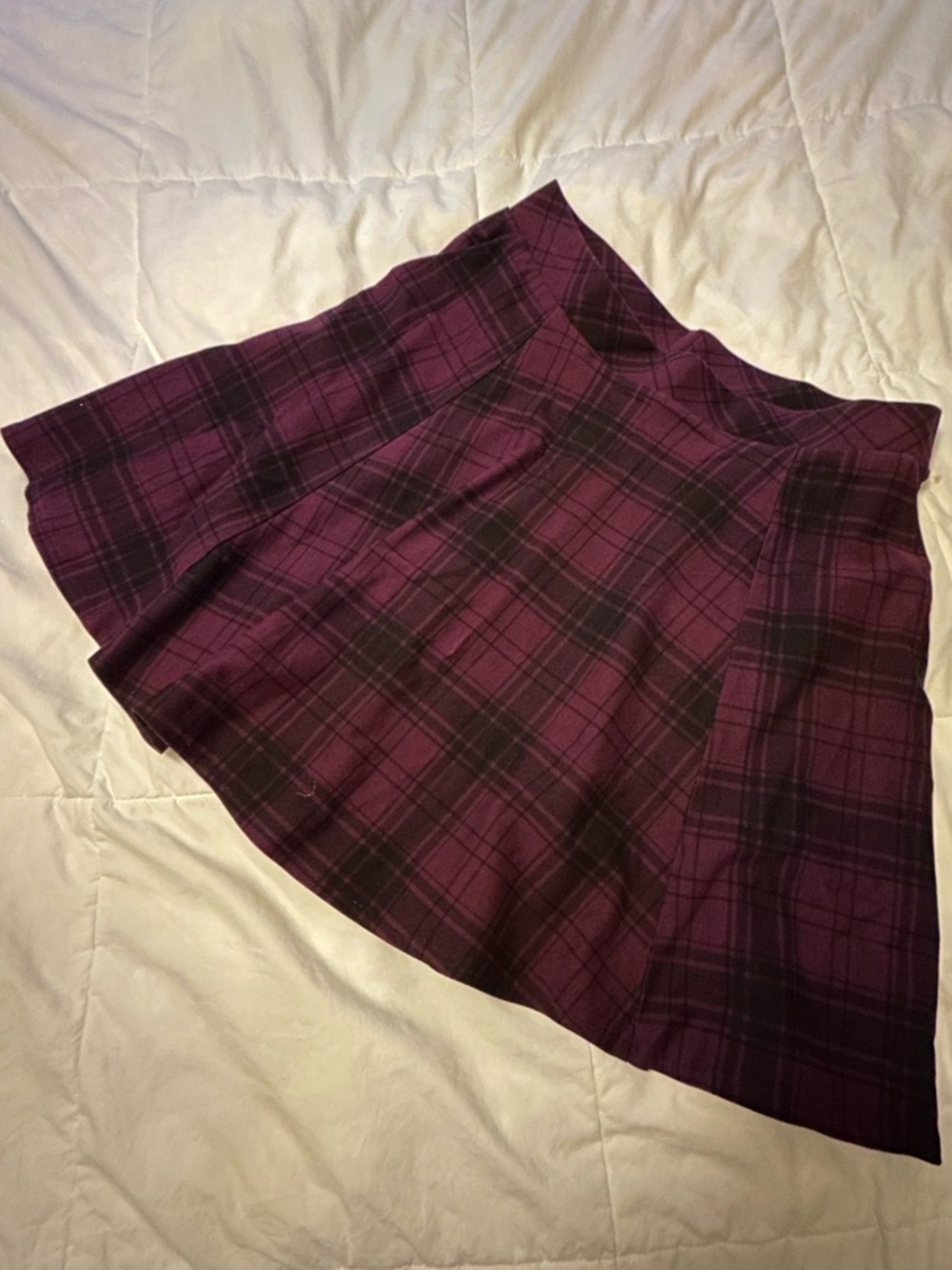 Purple & Black Plaid Torrid 1X Skirt Skater Swing POCKETS punk prep Twin Peaks